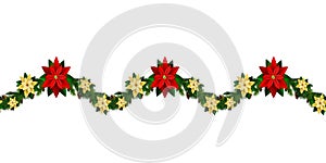 Christmas horizontal seamless background