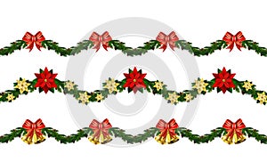 Christmas horizontal seamless background