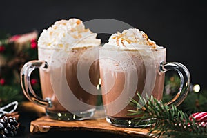 Christmas Hot Chocolate With Whipped Cream