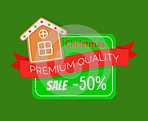 Christmas House, Premium Quality Sale Card