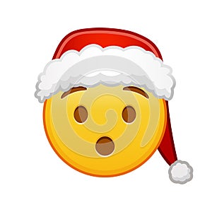 Christmas Hushed face Large size of yellow emoji smile