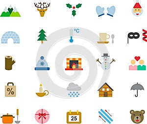 Christmas icon set