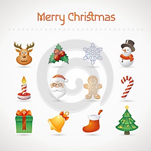 Christmas icon set