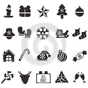 christmas icons collection. Vector illustration decorative design