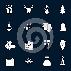 Christmas icons set