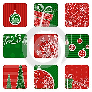 Christmas icons set.