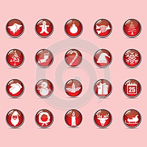 christmas icons. Vector illustration decorative design