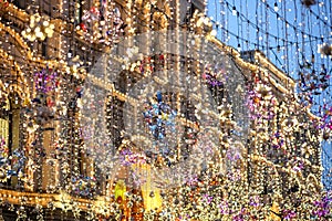 Christmas illuminations on buildings