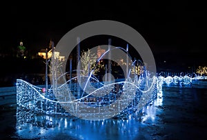 christmas illuminations in warsaw