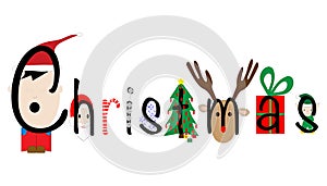 Christmas illustrated with holiday icons