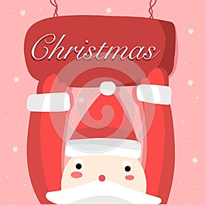 Christmas illustration Cartoon gift box Olaf snow and Santa Claus send gifts