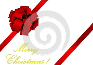 Christmas illustration of a red ribbon