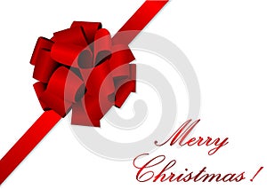 Christmas illustration of a red ribbon