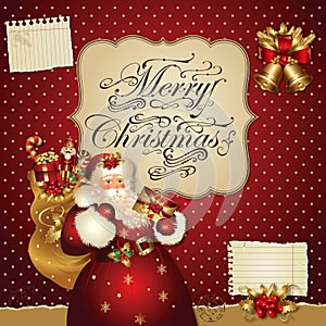 Christmas illustration with Santa Claus