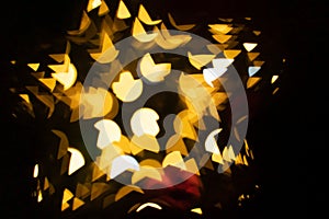 Christmas ilumination bokeh gights in the city