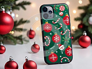 Christmas Iphone Case. Generative AI