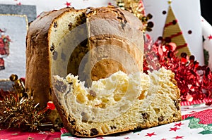 Christmas italian cake called panettone