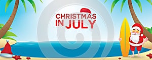 Christmas in july design with 3d concept