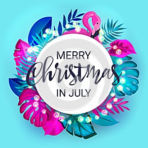 Christmas in July Sale marketing template. EPS 10 vector.