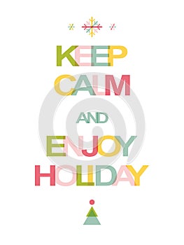 Christmas keep calm motivational poster or