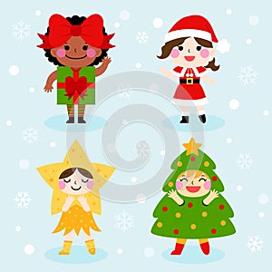 Christmas kids cartoon character
