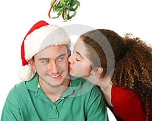 Christmas Kiss Under Mistletoe