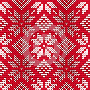 Christmas knitted seamless pattern