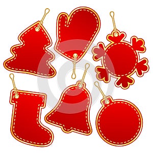 Christmas label design elements