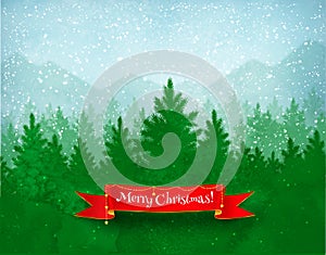 Christmas landscape background