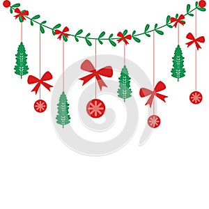 Christmas Leaf Border Decoration