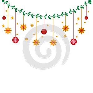 Christmas Leaf Border Decoration