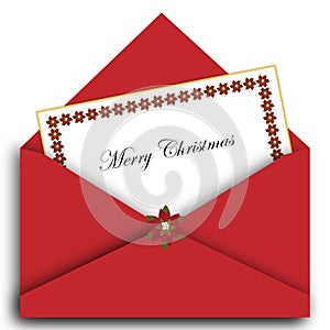 Christmas letter with envelope photo