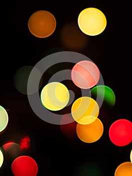 Christmas light bokeh balls circles defocused