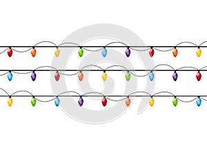 Christmas light bulbs isolated