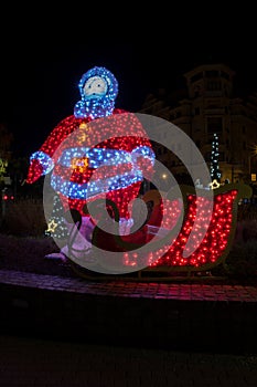 Christmas light decoration and adornment on the streets