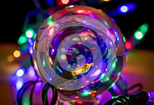 Christmas Light Through Glass Ornament