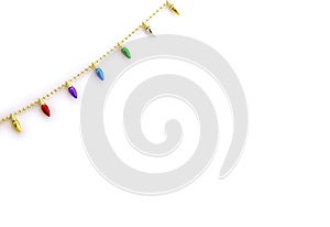 Christmas light string decor corner border