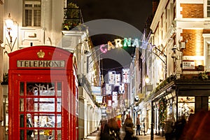 Christmas lights 2016 in Carnaby, London