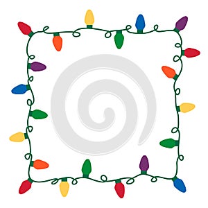 Christmas lights border