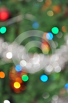 Christmas lights on the Christmas tree