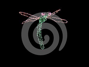 Christmas lights: dragonfly