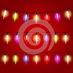 Christmas Lights - electric bulbs strung