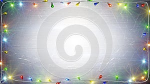 Christmas lights frame background