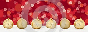 Christmas lights golden balls banner decoration background copys