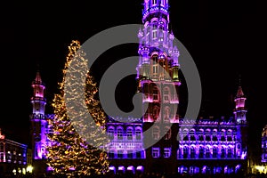 Christmas lights at Grand Place, Brussels, Belgium