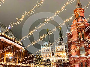 Christmas lights and holydays photo