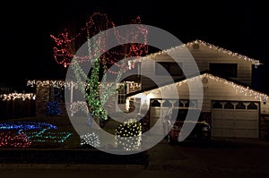 Christmas lights house