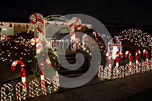 Christmas lights house