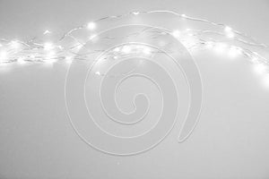 Christmas lights isolated on white background