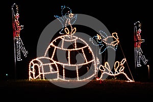 Christmas Lights - Penguins and Igloo